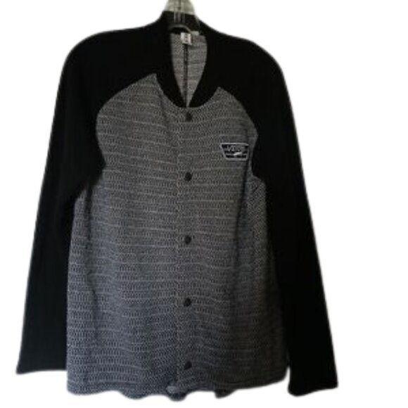 Vans Womens Off The Wall Y2K Vandelion Snap Front Vintage Varsity SkateTop-Large - Picture 2 of 6